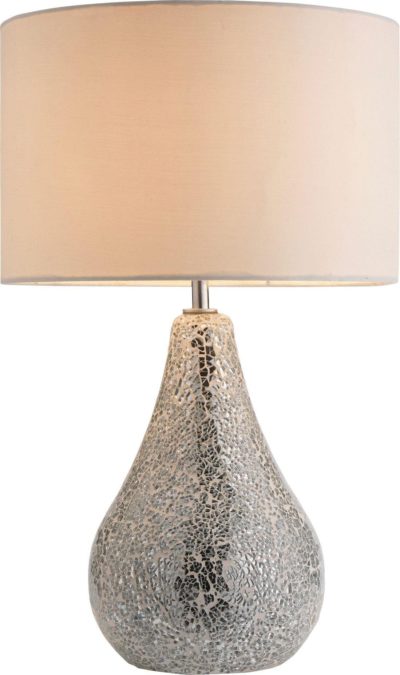 Heart of House - Eloise Crackle Finish - Table Lamp - Silver